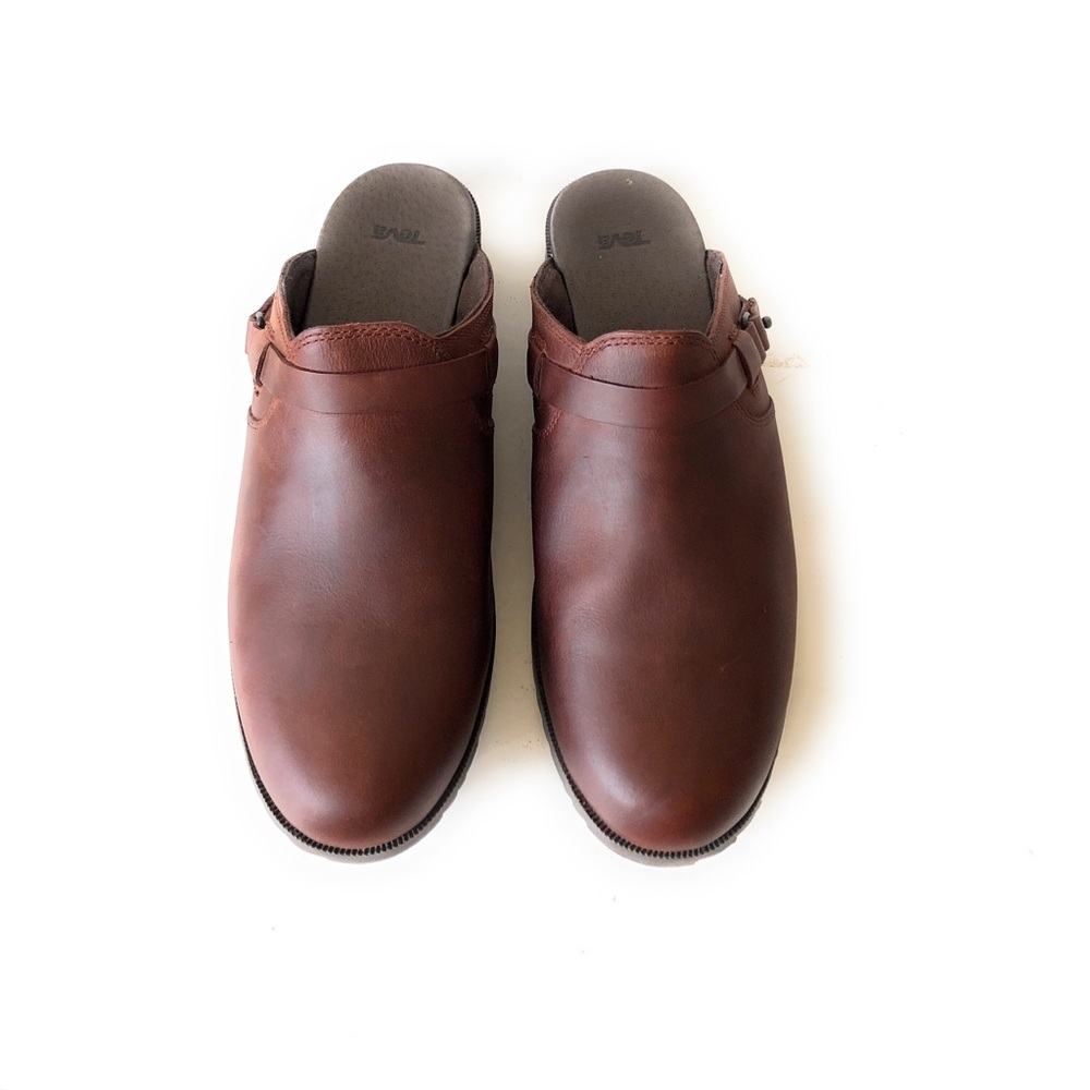 Teva Dela Vina Mules Slip on Shoes Sz 9.5 Brown